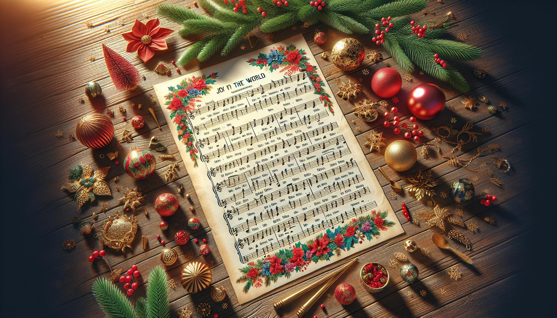 joy to the world music sheet